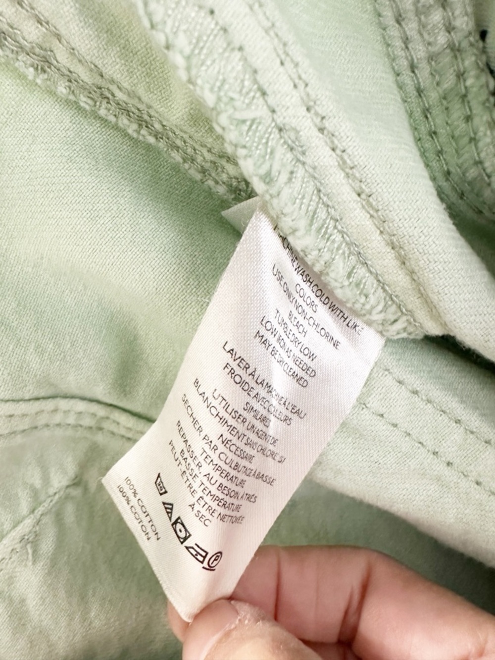 NEW Free People We The Free Pistachio Mint Green Lucky You Barrel Jeans 27 - Picture 10 of 11